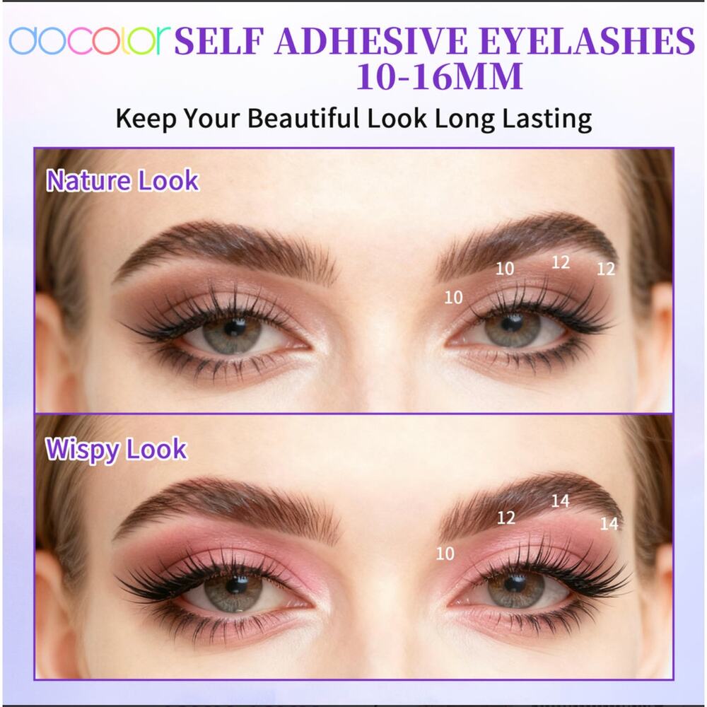 Glue-Free Black Cluster Eyelash Set 100 Pcs 10–16mm + Tweezer | Natural Look - Picture 4 of 9